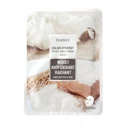 Тканинна маска для обличчя з екстрактом рису та олією Ши DEOPROCE Color Synergy Effect Sheet Mask White 20g - 10шт