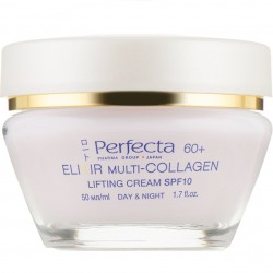 Ліфтинг-крем коригуючий контур обличчя для віку 60+ PERFECTA Elixir Multi-Collagen Cream Lifting 60+ 50ml