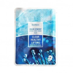 Тканинна маска для обличчя з морськими екстрактами та колагеном DEOPROCE Color Synergy Effect Sheet Mask Blue 20g - 1шт