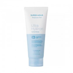 Пінка для вмивання з гіалуроновою кислотою MISSHA Super Aqua Ultra Hyalron Cleansing Foam 200ml