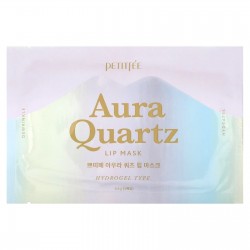 Зволожувальна гідрогелева маска для губ з екстрактом перлів PETITFEE Aura Quartz Lip Mask Hydrogel Type 6.4g