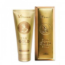Пенка для умывания с золотом и муцином улитки Elizavecca 24K Gold Snail Cleansing Foam 180ml