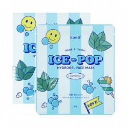 Гидрогелевая маска для лица с мятой и cодой KOELF Mint & Soda Ice-Pop Hydrogel Face Mask - 5 шт